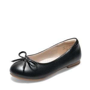 Girls Dress Shoes Ballet Flats Slip-on Fashion Bow Flower Girl Shoes for Wedding, School, Party, Birthday