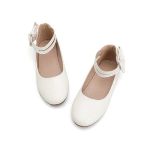 Girls Dress Shoes Toddler Ballet Flats Mary Jane Ballerina Flat with Ankle Strap for Baby Little Kids Girl