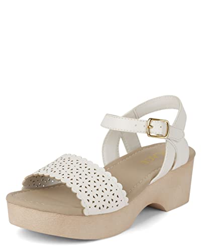 Girl's Open Toe Low Heel Clog Sandals