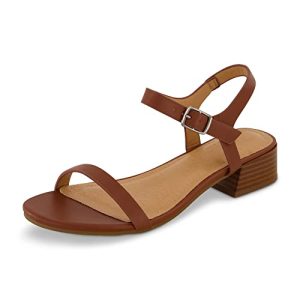 Women's Fontana one band block heel sandal +Memory Foam, Wide Widths Available