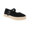 Womens Carolina Mary Jane Espadrille Flats Casual - Black