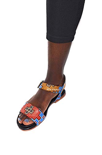 Ankara Low Ankle Gladiators Handmade with Authentic Kitenge Fabric