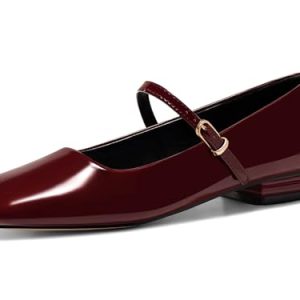 Women's Mary Jane Flats Closed Square Toe Ballet Flat Dressy Comfortable Slip on Shoes