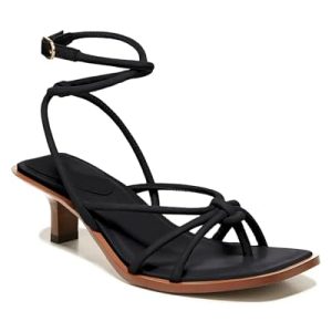 Womens Strappy Heels Sandals Thong Gladiator Square Open Toe Low Kitten Heeled Criss Cross Ankle Strap Summer Dress Wedding