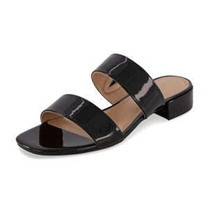 Women's Nolita two band low block heel slide sandal +Memory Foam and Wide Widths Available