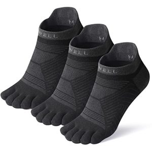Toe Socks for Men/Women, COOLMAX Five Finger Socks, High Performance Athletic Toe Socks No Show (3Pairs)
