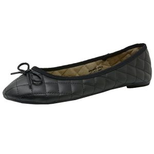 Women’s Aster Ballet Flats | Patent Leather Slip-On Shoes | Quilted Pillow Stitch | Rounded Toe | Everyday Comfortable Fashion