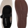 Womens Wide Toe Box Barefoot Mary Jane Flats + Zero Drop