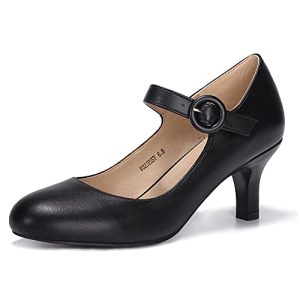 Women's Jessy Dress Mary Jane Shoes Low Kitten Heels Closed Round Toe Office Work Wedding Pumps