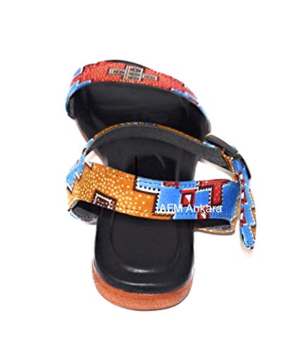 Ankara Low Ankle Gladiators Handmade with Authentic Kitenge Fabric