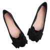 Women Fashion Bowknot Flats Comfort Pointed Toe Dress Shoes