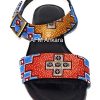 Ankara Low Ankle Gladiators Handmade with Authentic Kitenge Fabric