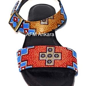 Ankara Low Ankle Gladiators Handmade with Authentic Kitenge Fabric