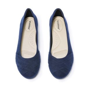 Women's Wide Width Flat Shoes, Comfortable Casual Round Toe Classy Design Ballet Flats.