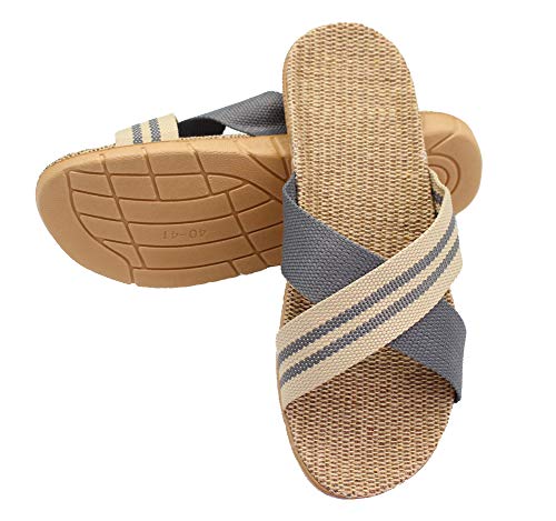 Fashion Unisex Linen Summer Beach Shoes Skidproof Indoor Slippers
