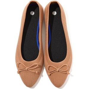 Women's Flats Black Flats Shoes Pointed Toe Ballet Flats Comfortable Bow Girls Flats Dressy